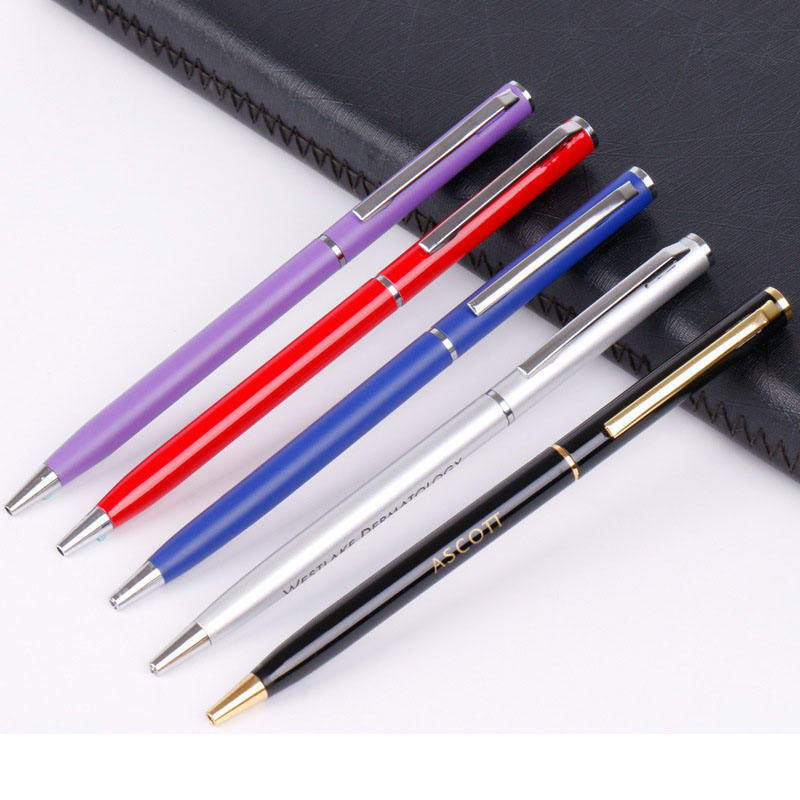 M028 Cheap Price Promotional Slim Hotel Ball Pen Metal Ball Point Pen