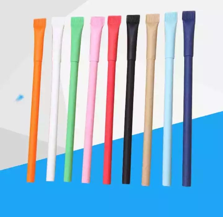 E011 Functional Recycled Paper Pen Multi Colors Eco Friendly Ballpoint Pen